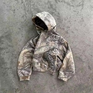 Fabricant de vêtements chasse camouflage à capuche personnalisé Streetwear Hoddie partout numérique véritable arbre imprimé Camouflage Hoodies hommes - Product Image 2