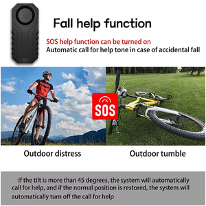 Alarme antivol pour vélo avec fonction SOS, télécommande sans fil, alarme pour vélo et moto, accessoires pour vélo et moto - Product Image 3