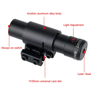 Mirino Laser Tattico a Infrarossi con Luce, Grado di Protezione IP66, Alimentato a Batteria, Laser Rosso Regolabile Sinistro/Destro per Puntamento in Giardino e All'aperto - Product Image 2