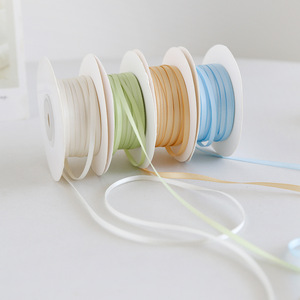 Nine-Colored Ribbon Satin Ribbon Spool 3mm Solid Woven Polyester Gift Wrapping Valentine'S Day DIY Bouquet Making Material - Product Image 4