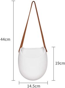 Plantador <span class=keywords><strong>de</strong></span> la pared conjunto <span class=keywords><strong>de</strong></span> 2 grandes macetas 19x14,5 CM sin vidriar <span class=keywords><strong>de</strong></span> cerámica, titular <span class=keywords><strong>de</strong></span> la planta <span class=keywords><strong>de</strong></span> aire, cubierta al aire libre suculentas macetas con L - Product Image 2