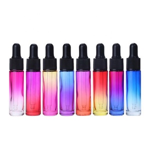 Fornitore della fabbrica 10 ml di Legno Del Grano Cerchio bottiglie 10 ml Arcobaleno Glassato Colorato Vuota di Olio Essenziale di Vetro Contagocce Bottiglia Cosmetica - Product Image 3