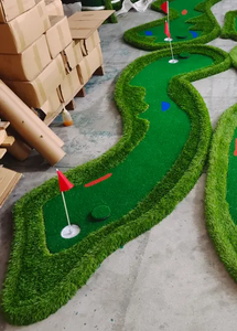 מפעל מיני גולף מגרש דשא מלאכותי לשים מחצלת ירוק עבור תרגול גולף - Product Image 5
