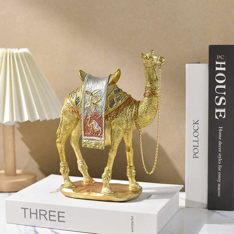 Luxury Artistic Camel Ornaments for Home Decor Resin Statues