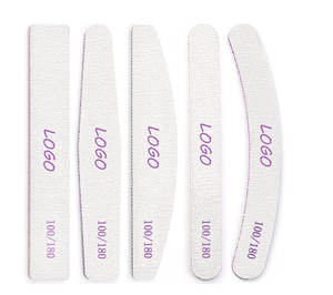 Lima de Uñas Profesional Lavable con Logotipo Personalizado, Limas de Uñas y Raspador Gris Zebra con Logotipo Profesional - Product Image 4