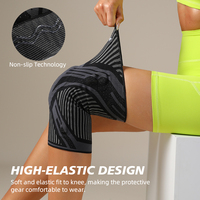 Genouillères de compression VBOSI Sports 4467, texture en X, enveloppe élastique en nylon et élasthanne, bandes antidérapantes, maille respirante, légères