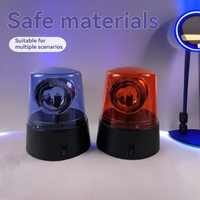 Balise lumineuse portable en plastique rotative/stroboscopique non réfléchissante, rouge, bleu, vert, 11 cm de hauteur, indice de protection IP44, fonctionnant sur piles, pour situations d'urgence