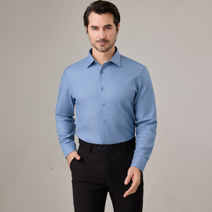 Nuova Camicia Invernale da <span class=keywords><strong>Uomo</strong></span> in Modal Foderata in Pile, Senza Cuciture, Antipiega, Calda in Lana, per Uomini di Mezza Età e Anziani, Spessa e di Alta Qualità - Product Image 3