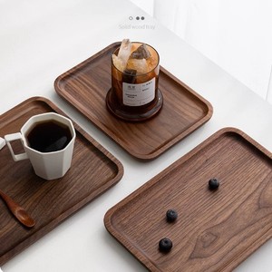 North American Black Walnut Wood <b>Tea</b> <b>Tray</b> Solid Wood 35x24cm Elegant Serving <b>Tray</b> For <b>Tea</b> Set Household Use - Product Image 4