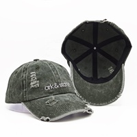Gorra de Béisbol Deportiva de Algodón Lavado Personalizada, Sin Estructura, de 6 Paneles, de Perfil Bajo, Estilo Dad Hat, Vintage, con Logotipo Bordado