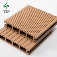 Extérieur de haute qualité Extérieur Ignifuge Surface Lisse Wpc platelage Composite Bois Plastique co-extrusion Decking pour jardin