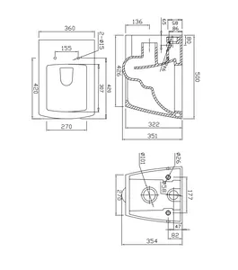 Quality Water Saving Ceramic Sanitary Ware Factory Direct Square Design Wall-mounted Toilet With Hidden Cistern