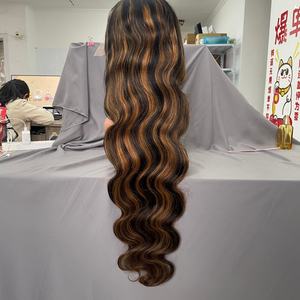 ผมบราซิล 1b/27 ไฮไลท์สำหรับวิกผมลอนบอดี้เวฟ เส้นผมเรียงตัวแบบเรมี่ สำหรับวิกผมลูกไม้แบบใส 13*4 สำหรับผู้หญิงผิวสีดำ - Product Image 6