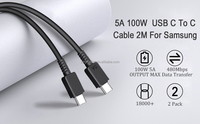 Câble de charge rapide 5A TYPE C C vers TYPE C C pour Samsung Galaxy S 23 S24 S25 ultra, adaptateur de câble pour téléphone Android, 1M 2M en stock