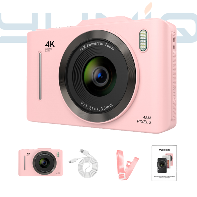 Yuniq Trending Anti Shake 16X FHD Retro Thrift Camera Vintage Retro Digital Camera for Teens Cheap Image 48MP 2000s Digicam H16