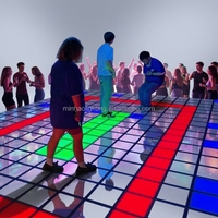 Lumières LED interactives pour sol de jeu DMX RGB, briques lumineuses sensibles au toucher pour enfants, indice de protection IP67, CRI 80, garantie de 2 ans