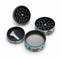 Broyeur à herbes en alliage de zinc personnalisé 50 mm 63 mm, broyeur magnétique pour tabac et épices avec logo personnalisé
