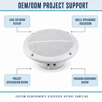 Haut-parleur marin durable en plastique étanche IPX6 de 6,5 pouces OEM ODM 4x60W Max pour bateau, approvisionnement en gros
