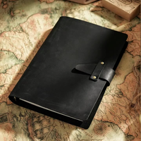 AIGUONIU Rustique En Cuir Véritable A5 Planificateur Cahier Spirale Journal Classeur Journal Croquis Agenda Reliure À Feuilles Mobiles Papeterie