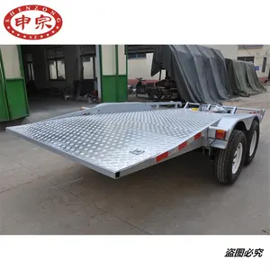 Aluminium auto vervoer utility tandem kipper trailer