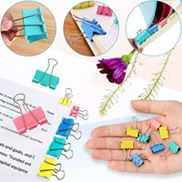 Coloré longue queue métal porte-billets Binder Clips noir machaon bureau papeterie combinaison