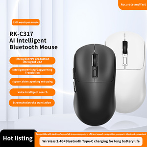 Souris vocale intelligente AI innovante et tendance, commande vocale, écriture vocale vers <span class=keywords><strong>texte</strong></span>, souris AI sans fil pour ordinateur portable, utilisation quotidienne - Product Image 4