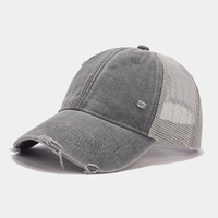 Nueva Gorra Trucker Vintage de Verano con Malla y Parches, Gorra de Béisbol Unisex de Algodón Lavado, Estilo Desgastado, Sin Estructura, con Cierre a Presión