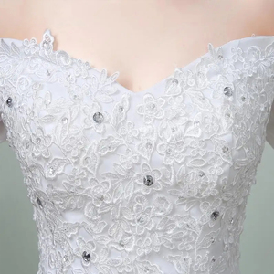 Robe de mariée de luxe élégante blanche sans bretelles, coupe sirène, pour femme, collection rêveuse et naturelle, vente en gros - Product Image 5
