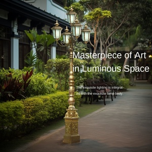 Paisaje 3m/3,5 M Luz de jardín al aire libre Aluminio fundido personalizado + Hierro fundido Artístico LED Villa Paisaje Lámpara de jardín - Product Image 5
