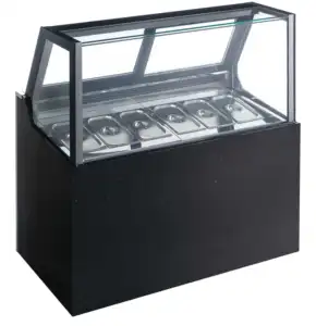 Refroidissement par air 12 plateaux rond baril gelato vitrine de crème glacée congélateur avec CE