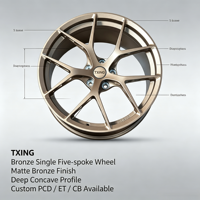 Rines de Bronce Forjado de Gran Diámetro de 20, 22 y 24 Pulgadas para Ford Mustang Shelby GT500 Camaro Alpha 5x114.3 5x120