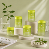 Bouteille en verre dépoli à large ouverture pour capsules, gélules, comprimés, bonbons gélifiés, compléments alimentaires, emballage de produits de santé