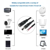 Connecteur mâle-femelle DC 5.5*2.1mm, contact en cuivre, 230V, câble de 15cm, accessoires pour bande lumineuse LED, cordon d'alimentation