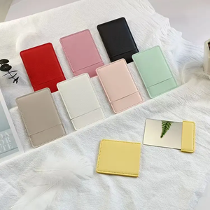Custom LOGO Cosmetic Makeup Clear Mini Stainless Steel Pocket Mirror Handhold
