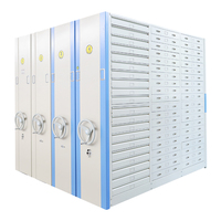 Armoire compacte mobile manuelle pour gain de place, système de rangement dense modulaire pour la gestion des documents juridiques des cabinets d'avocats