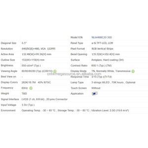 NL6448BC20-30A แสดงผล LCD NL6448BC20-30D ของแท้ใหม่ - Product Image 3