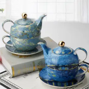 Teapot Best Selling Durable Using Coffee Tea Luxury Set Porcelain Ceramic Teapot