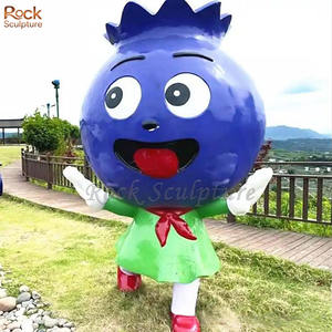 รูปปั้นผลไม้องุ่นทำจากไฟเบอร์กลาสลายการ์ตูนตกแต่งกลางแจ้งงานตามสั่ง - Product Image 2