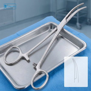 Pinzas hemostáticas Dany curvas con mordazas serradas que abrazan pequeños vasos sanguíneos y controlan el sangrado, certificadas CE ISO Clase I - Product Image 2
