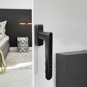 Modernes Upgrade Schwarzes Aluminium legierung Passwort Tür-und Fenster griffs chloss Neue intelligente Schlafzimmer anwendung mit <span class=keywords><strong>Code</strong></span> - Product Image 4