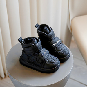 Zapatos de Cuero para Niños, Botas de Nieve Casuales para Invierno y Otoño, Calzado Infantil Grueso para Exteriores - Product Image 4