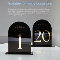 Numéros de table noir et or 5x7 Arch Frame numéro de table acrylique 1-30 numéros de table de mariage noir