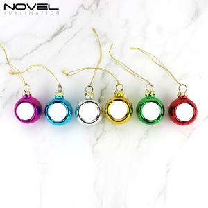 Promoción 4/6/8CM Galvanizado Brillante Colorido Sublimación Bola de Navidad - Product Image 4