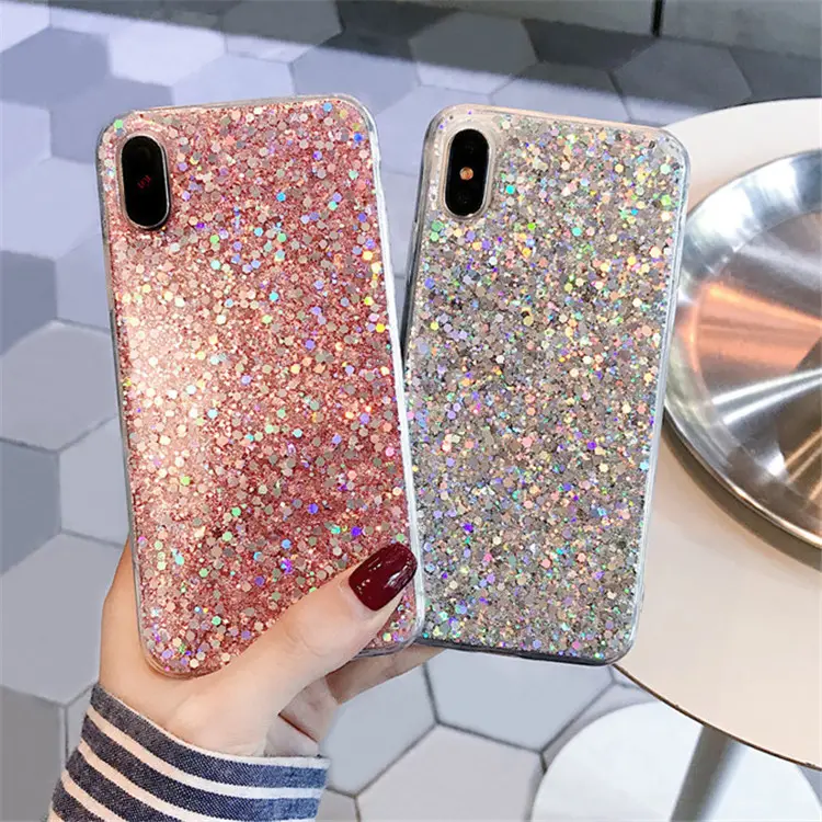 Luxury Silicone Bling Glitter Crystal Sequins Phone Case for Xiaomi Mi A1 A2 5X 8 SE 6X Redmi 4A 4X Note 4 5A 5 Plus 6 Pro 6A S2