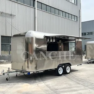 Carrito de Venta de Hot Dogs Totalmente Equipado, Camión de Comida Rápida Móvil para Café, Helados y Pizza - Product Image 2