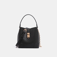Tas Selempang Wanita Desainer Fashion Grosir, Mini Quilted Bucket Bag untuk Wanita, Bahan Kulit PU dengan Tali Rantai dan Kunci