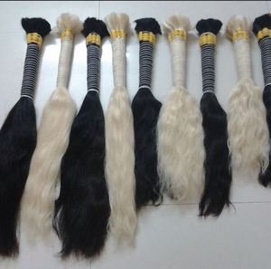 Natural Black HD Lace Glueless <b>Wig</b> Colored bulk hair for Women Soft Silky Double Drawn Human Hair Weave Bundles - Product Image 1