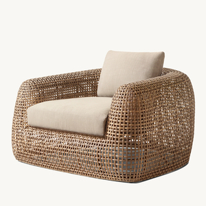 Ensemble de canapés de jardin de luxe en métal durable avec cordage pour terrasse, salle à manger, bord de piscine, hôtels, restaurants, plages - Product Image 2