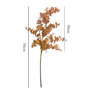 High Quality Silk Single Stem 58cm Red Green Eucalyptus Leaves for Home Wedding Party <strong>Brithday</strong> <strong>Decoration</strong> Flower Arrangement - Product Image 6