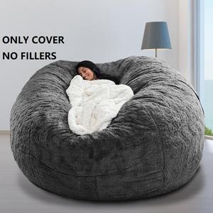 Modern Style Giant Velvet Fabric Lazy <strong>Bean</strong> <strong>Bag</strong> Cover Foldable Floor Sofa Cover for Bedroom Home Office Hotel Apartment - Product Image 4
